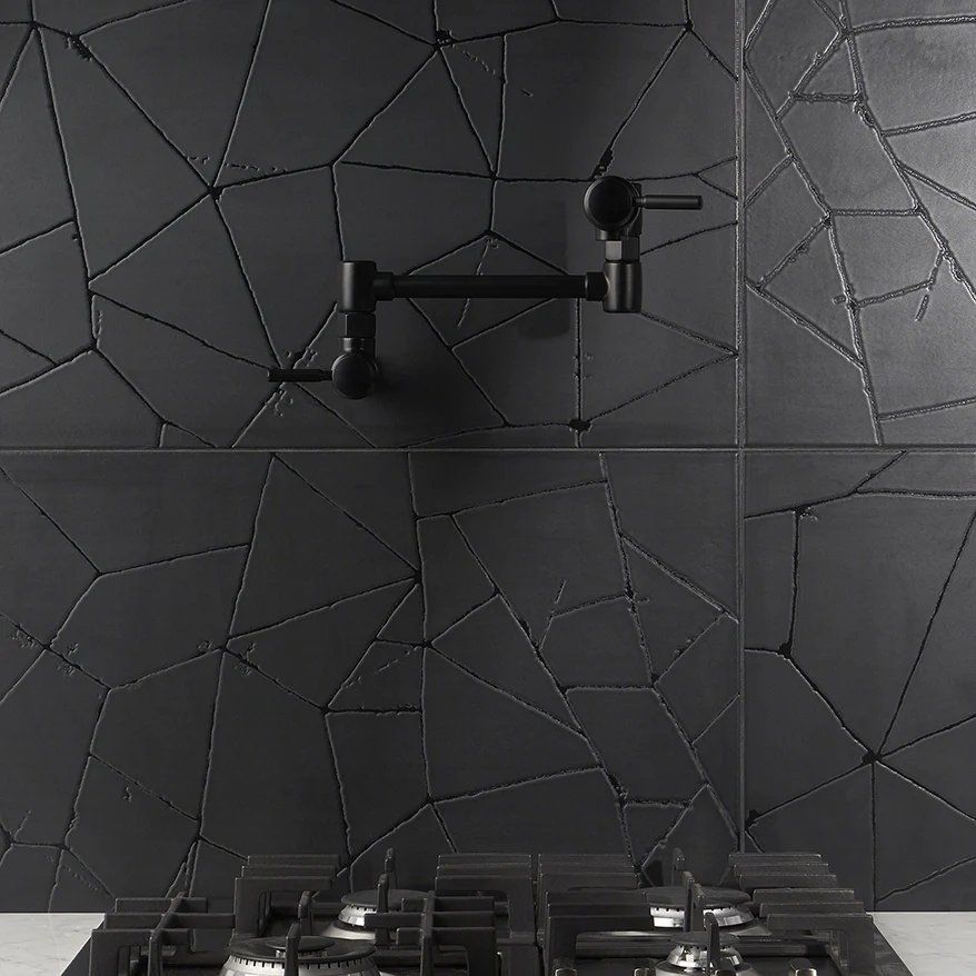 Faber Black 16x32 Matte Porcelain Tile - Lux Tile