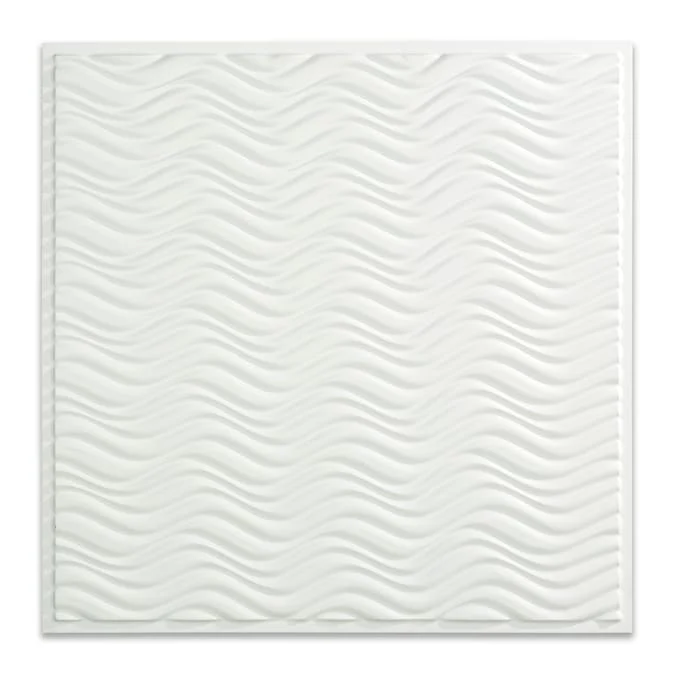 Fasade 2-ft x 2-ft Current Matte White PVC Drop Ceiling Tile (5-Pack, 20-sq ft / Case) - Image 2