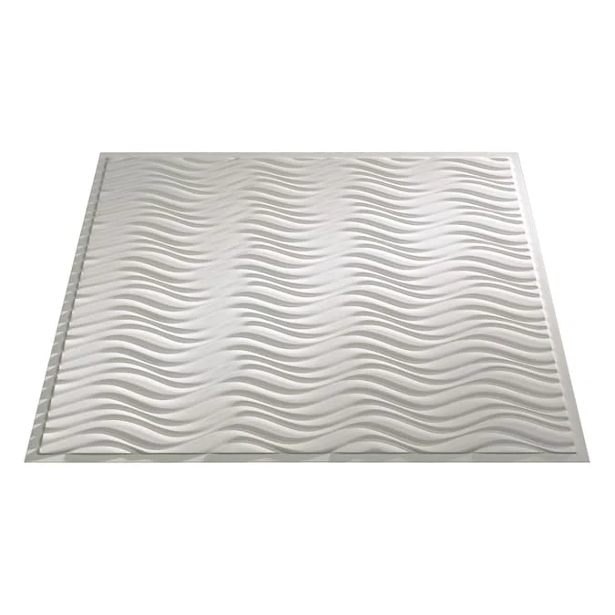 Fasade 2-ft x 2-ft Current Matte White PVC Drop Ceiling Tile (5-Pack, 20-sq ft / Case) - Image 3