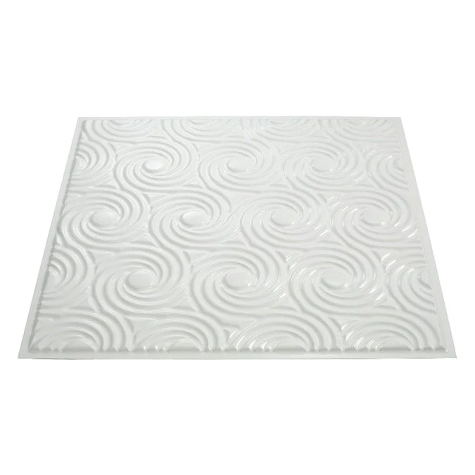 Fasade 2-ft x 2-ft Cyclone Gloss White PVC Surface-mount Ceiling Tile (5-Pack, 20-sq ft / Case) - Image 3