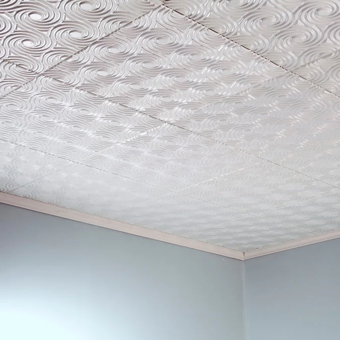 Fasade 2-ft x 2-ft Cyclone Gloss White PVC Surface-mount Ceiling Tile (5-Pack, 20-sq ft / Case) - Image 4