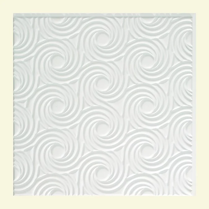 Fasade 2-ft x 2-ft Cyclone Matte White PVC Surface-mount Ceiling Tile (5-Pack, 20-sq ft / Case) - Image 2