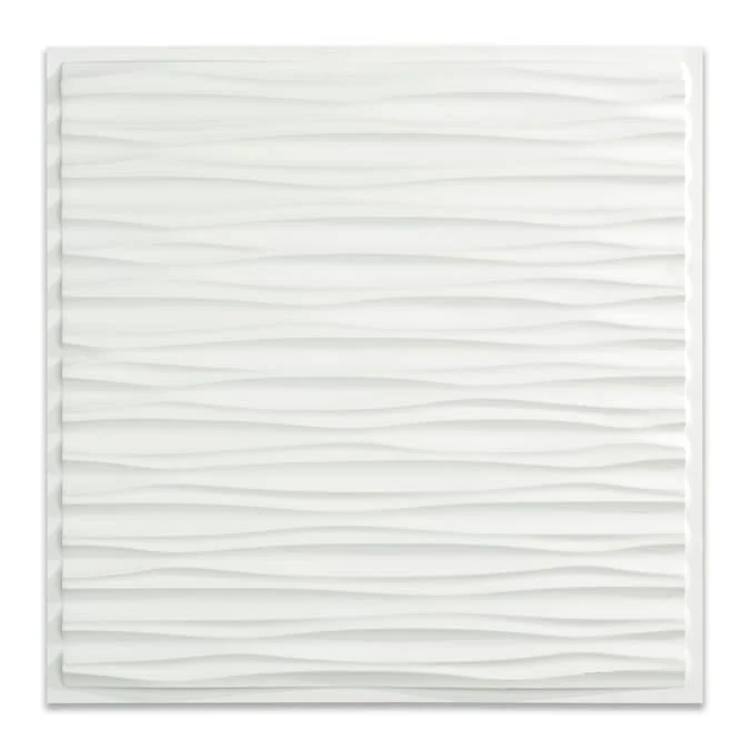 Fasade 2-ft x 2-ft Dunes Gloss White PVC Drop Ceiling Tile (5-Pack, 20-sq ft / Case) - Image 2