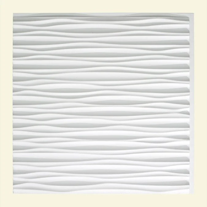 Fasade 2-ft x 2-ft Dunes Horizontal Matte White PVC Surface-mount Ceiling Tile (5-Pack, 20-sq ft / Case) - Image 2