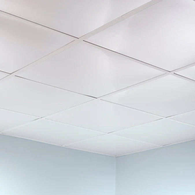 Fasade 2-ft x 2-ft Flat Panel Matte White PVC Drop Ceiling Tile (5-Pack, 20-sq ft / Case) - Image 4