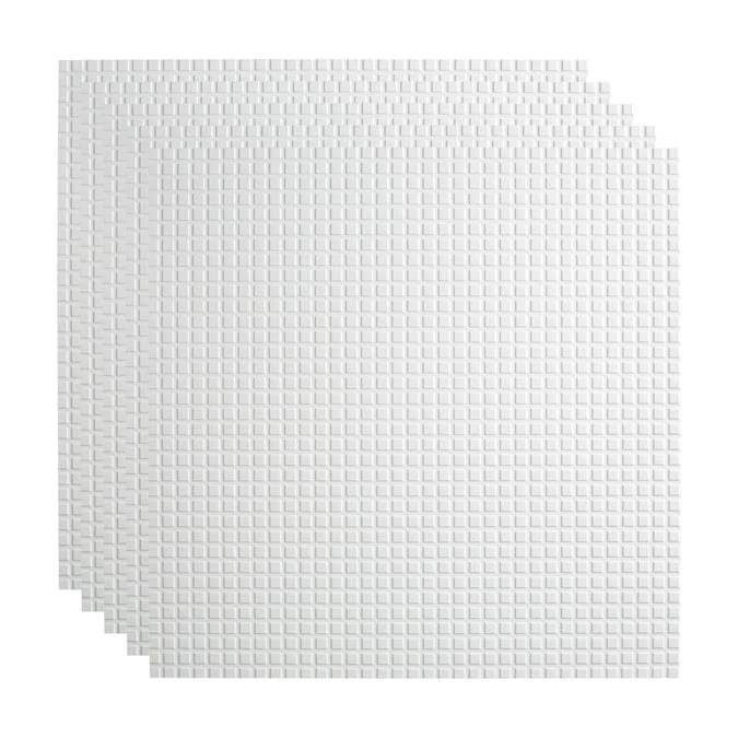 Fasade 2-ft x 2-ft Square Matte White PVC Drop Ceiling Tile (5-Pack, 20-sq ft / Case)