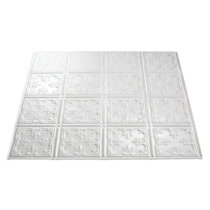 Fasade 2-ft x 2-ft Traditional 10 Gloss White PVC Drop Ceiling Tile (5-Pack, 20-sq ft / Case) - Image 3