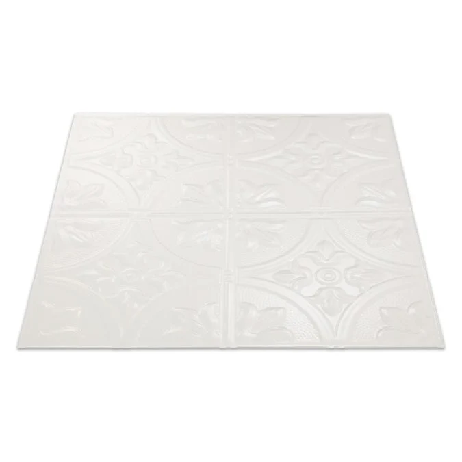 Fasade 2-ft x 2-ft Traditional 2 Gloss White PVC Drop Ceiling Tile (5-Pack, 20-sq ft / Case) - Image 3