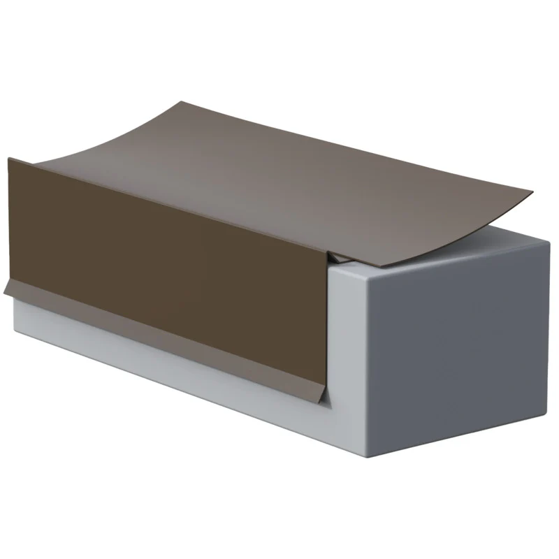 FlashCo 2" x 4" x 10' TPO Clad Metal Drip Edge - White - Image 4