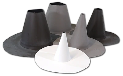 Flashco PVC Small Short Conical Closed Pipe Flashing Roof Boot, 0.5–2.0 in, Gray (17FCBPSSGY) - Image 2