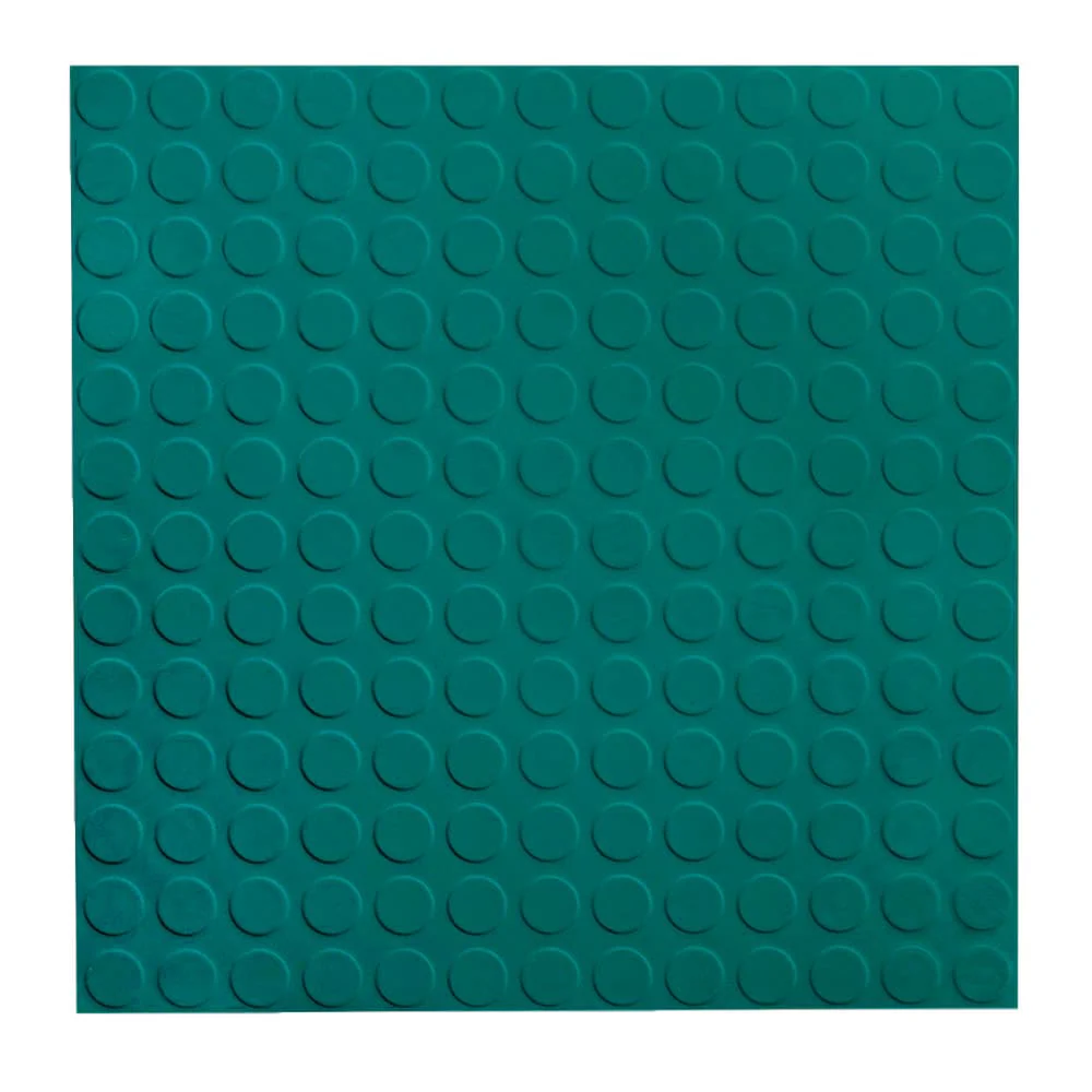 Flexco 0.125-in x 18-in x 18-in Polo Green Rubber Tile Multipurpose Flooring