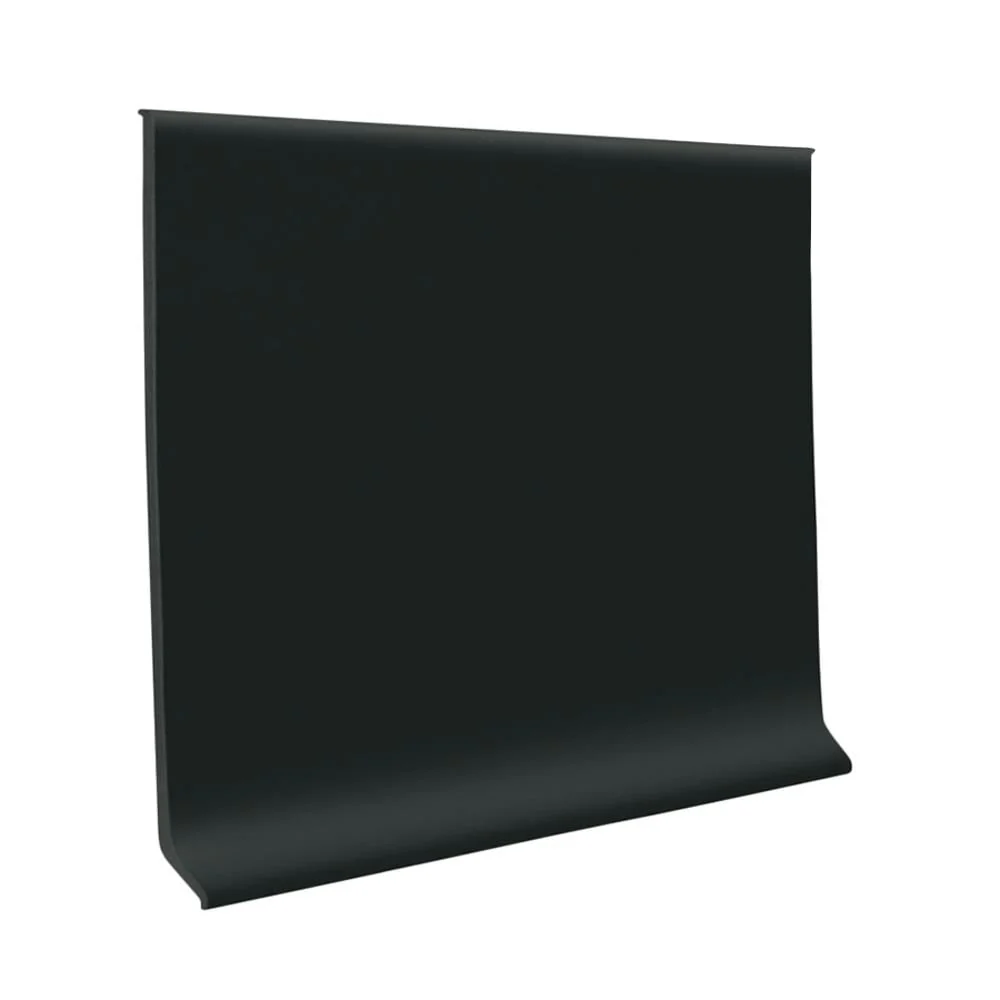 Flexco 4-in x 120-ft Thermoplastic Rubber Wall Base, Black Dahlia