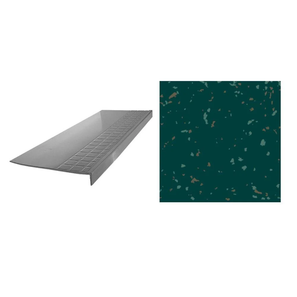 Flexco #800 Series 12.25-in x 36-in Polo Green Stair Tread - Image 2