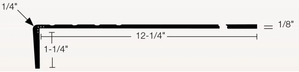 Flexco #800 Series 12.25-in x 54-in Light Gray Spextones Stair Tread - Image 2