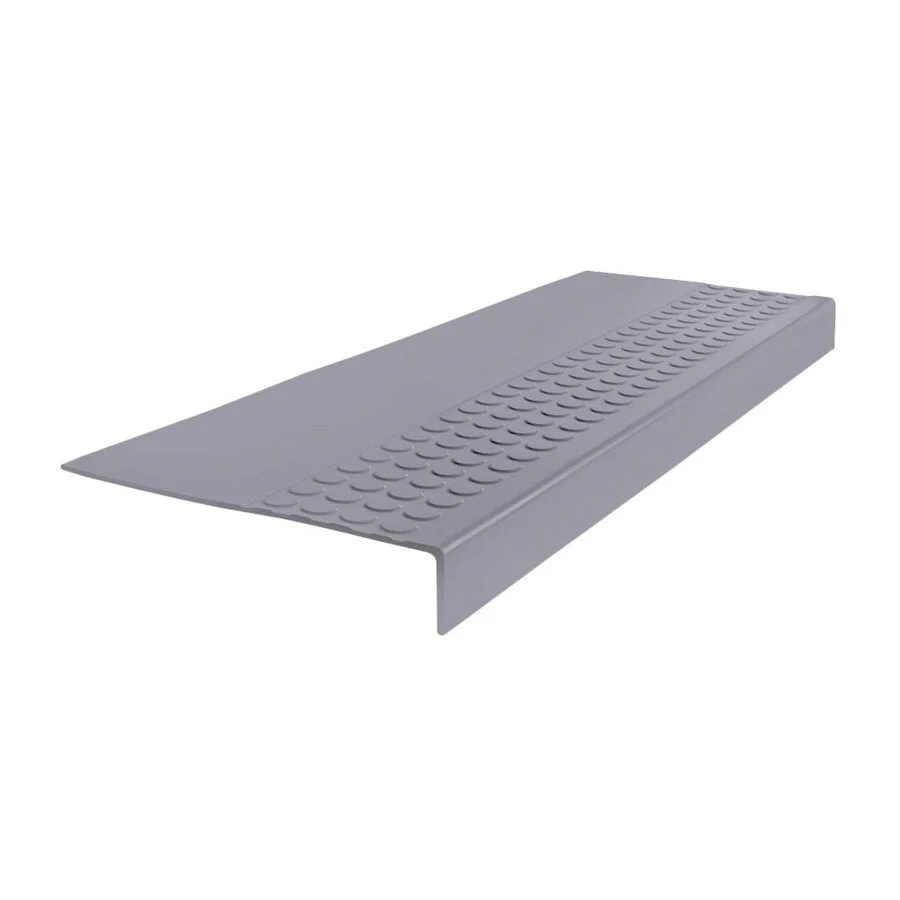 Flexco Rubber Stair Tread, Radial Adjustable Nose #550, 54 in x 0.1875 in x 12.25 in