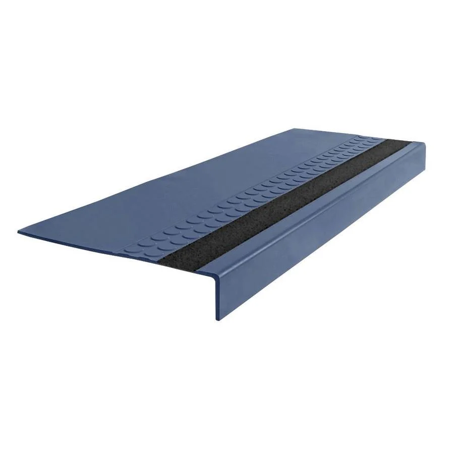 Flexco Rubber Stair Tread – Radial Square Nose with Grit Strip #575, 54" x 0.3125" x 12.25"