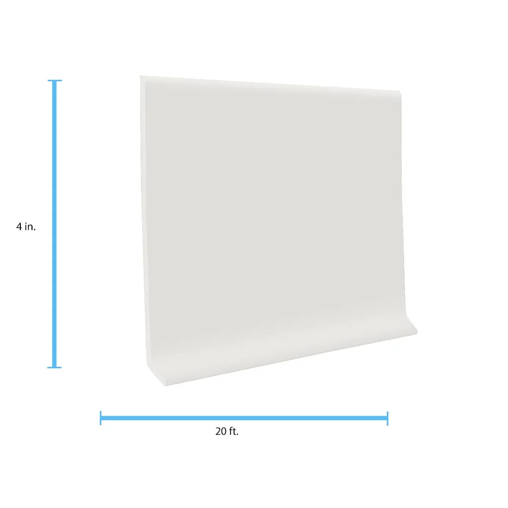Flexco Self-Stick True White 4-in x 240-in Vinyl Floor Base - Image 6