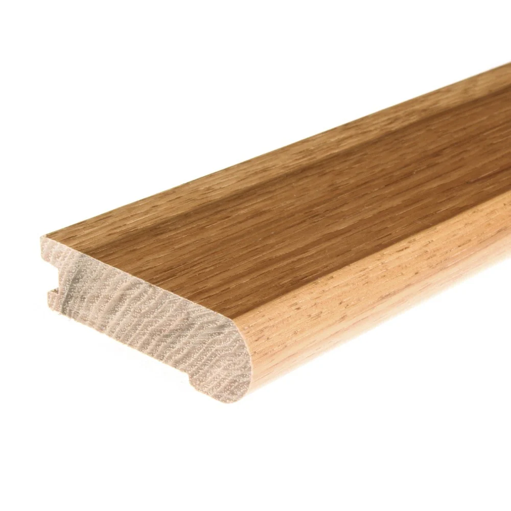 Flexco Solid Wood Stair Nose, 2.75-in W x 78-in L, Honey Grain Prefinished Hickory