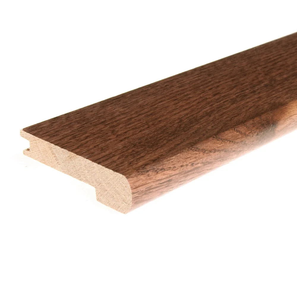 Flexco Solid Wood Stair Nose, 2.75-in W x 78-in L, Spice Prefinished Oak Stair Nosing