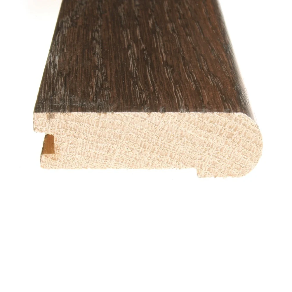 Flexco Solid Wood Stair Nose 2.75-in x 78-in Chocolate Prefinished Oak Stair Nosing - Image 2