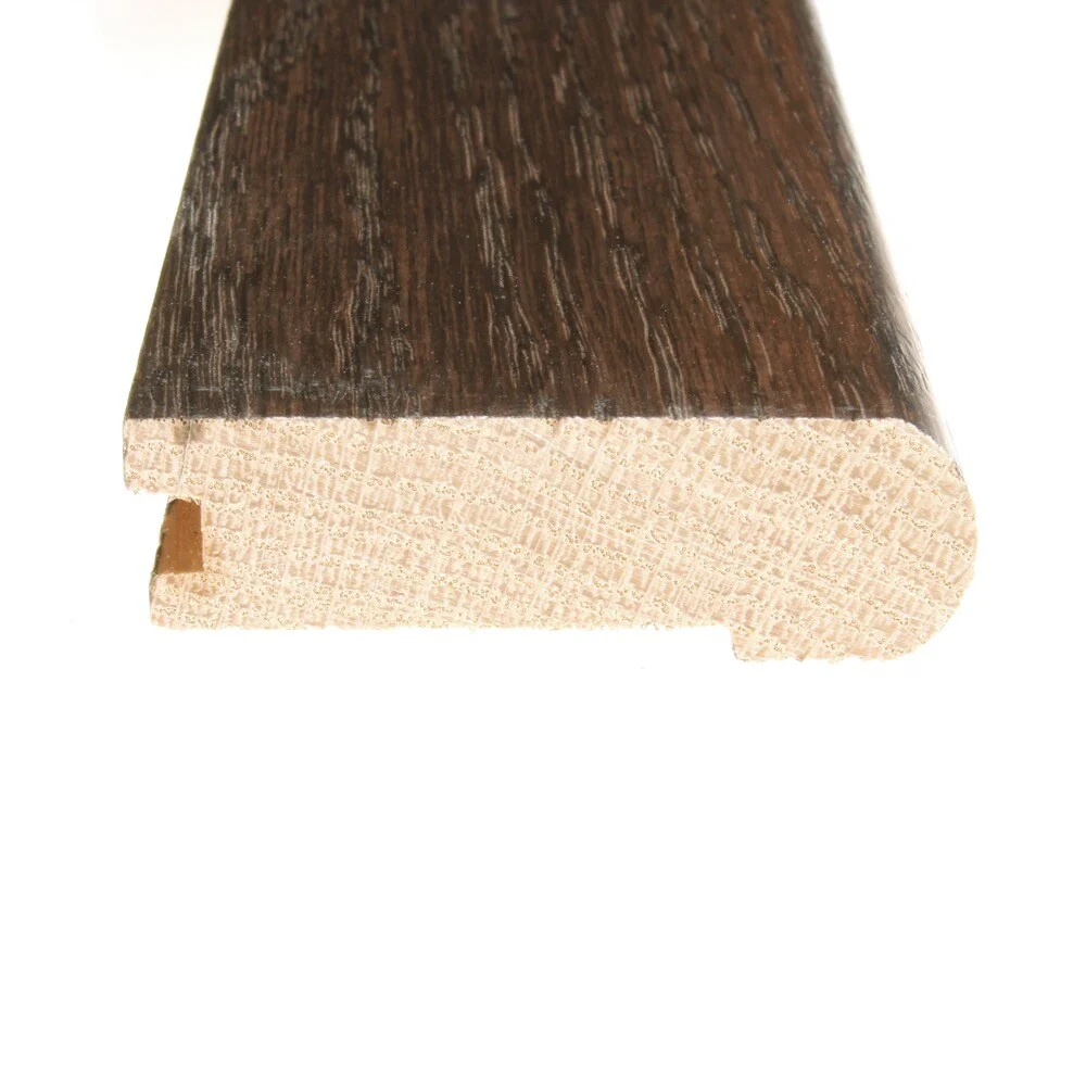 Flexco Solid Wood Stair Nose 2.75-in x 78-in Chocolate Prefinished Oak Stair Nosing - Image 2
