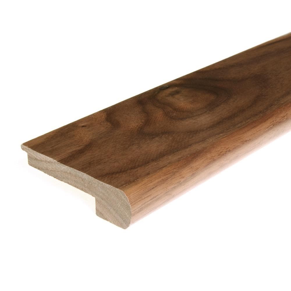 Flexco Solid Wood Stair Nose 2.75-in x 78-in Crescent Prefinished Walnut Stair Nosing