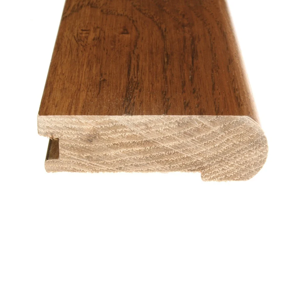 Flexco Solid Wood Stair Nose 2.75-in x 78-in Oxford Brown Prefinished Hickory Stair Nosing - Image 3