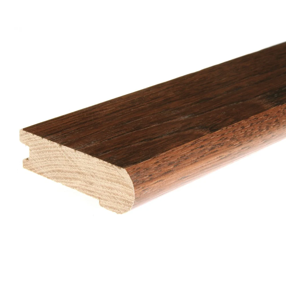 Flexco Solid Wood Stair Nose, 2.75-in x 78-in, Sable Prefinished Hickory Stair Nosing