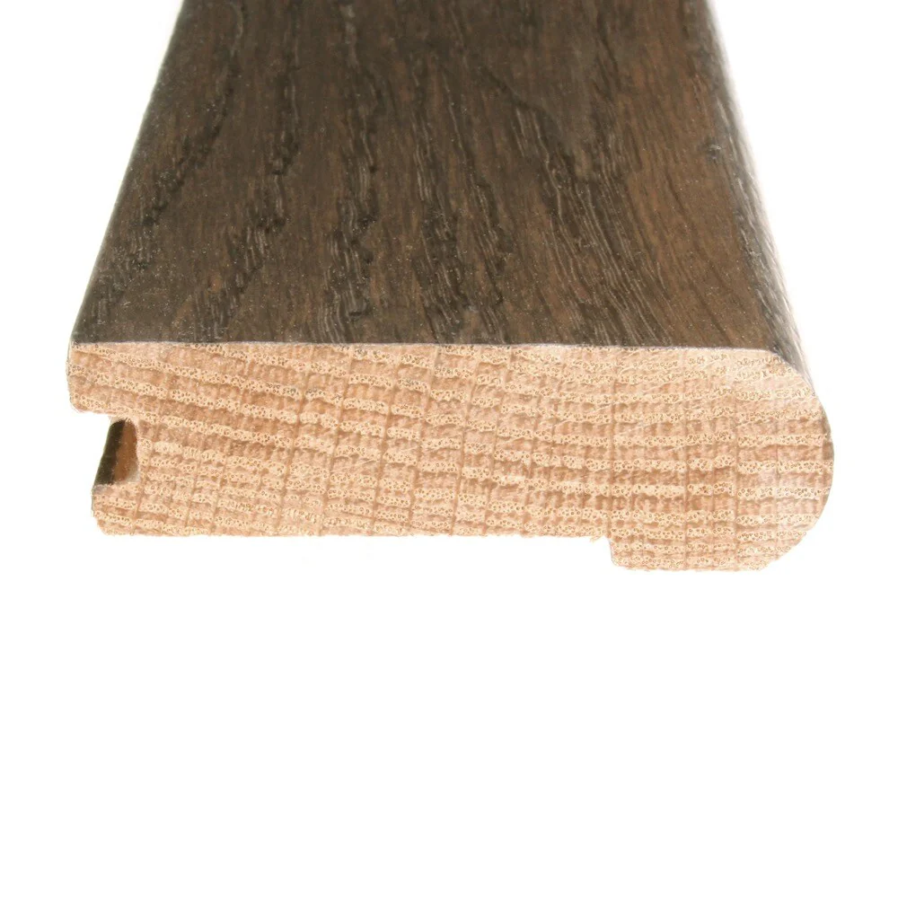 Flexco Solid Wood Stair Nose 2.75-in x 78-in Wool Prefinished Oak Stair Nosing - Image 2