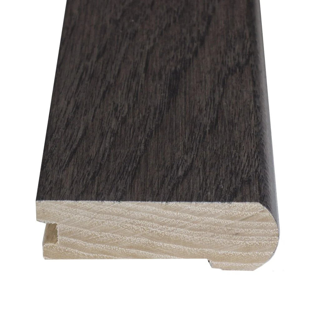 Flexco Solid Wood Stair Nose 3.25-in x 78-in Shady Gray Prefinished Hickory Stair Nosing - Image 3