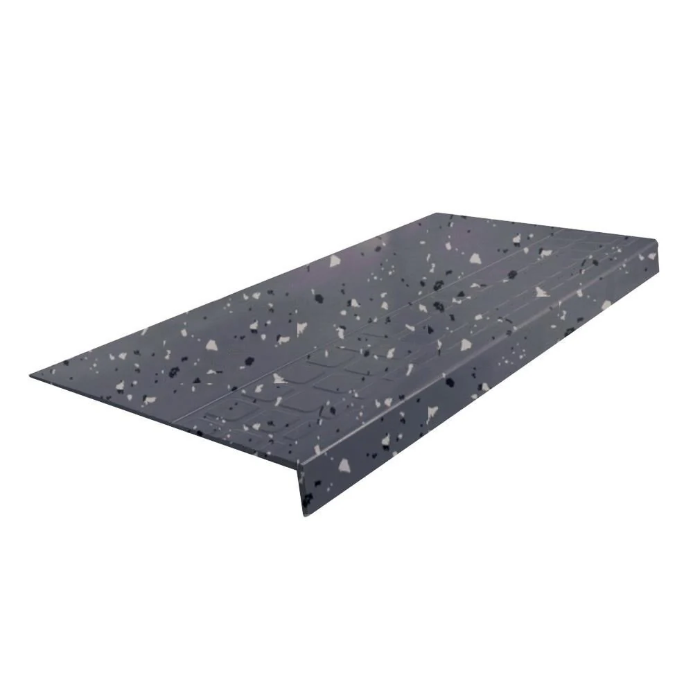 Flexco Spexstones Heavy Duty Stair Tread, 12.25-in x 48-in, Charcoal
