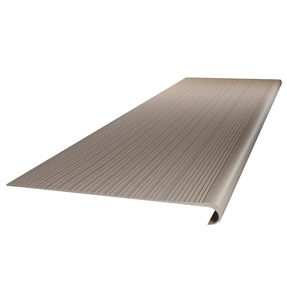 Flexco Vinyl Stair Tread, 72-in L x 12.25-in W, Amber – Ribbed Indoor Vinyl Stair Stringer
