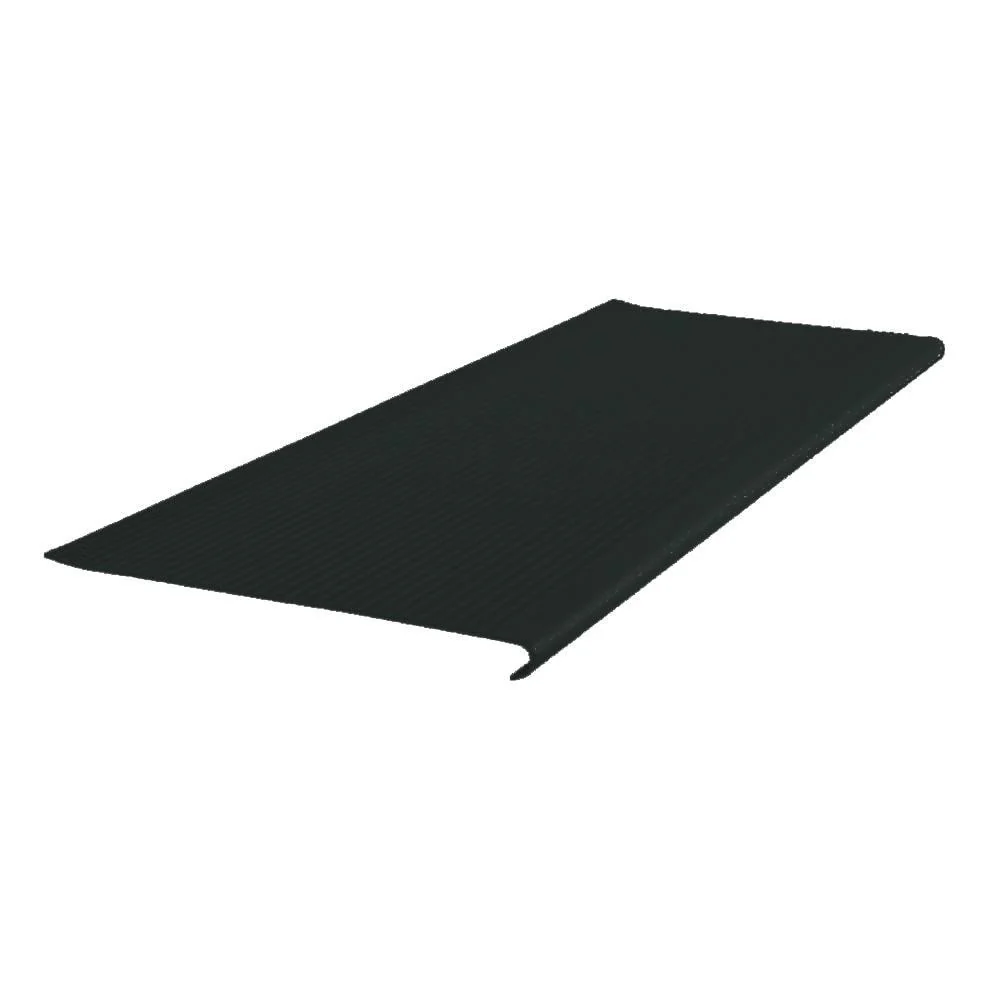 Flexco Vinyl Stair Tread, 72-in L x 12.25-in W, Black Dahlia