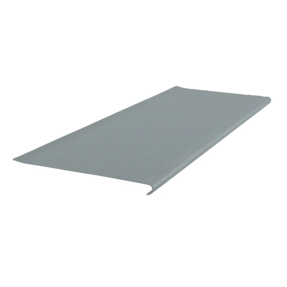 Flexco Vinyl Stair Tread, 72-in L x 12.25-in W, Medium Gray