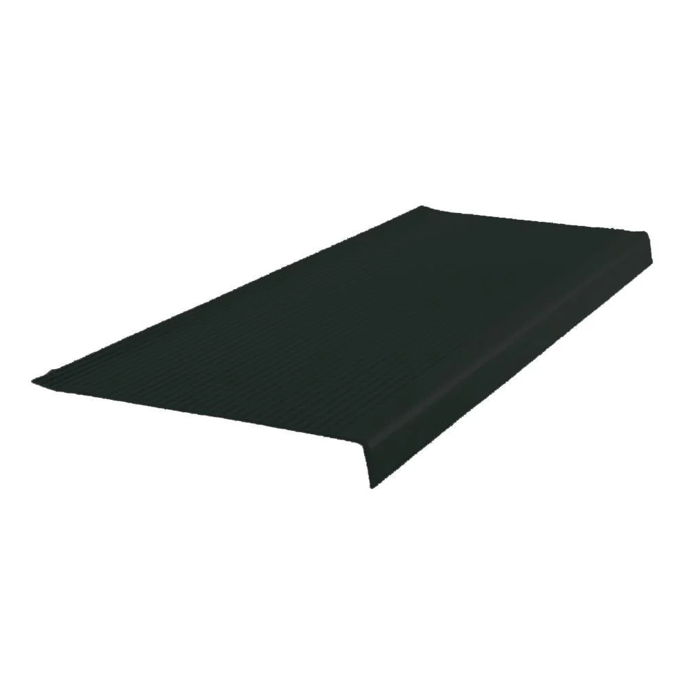 Flexco Vinyl Stair Tread, 72-in x 12.25-in, Black Dahlia