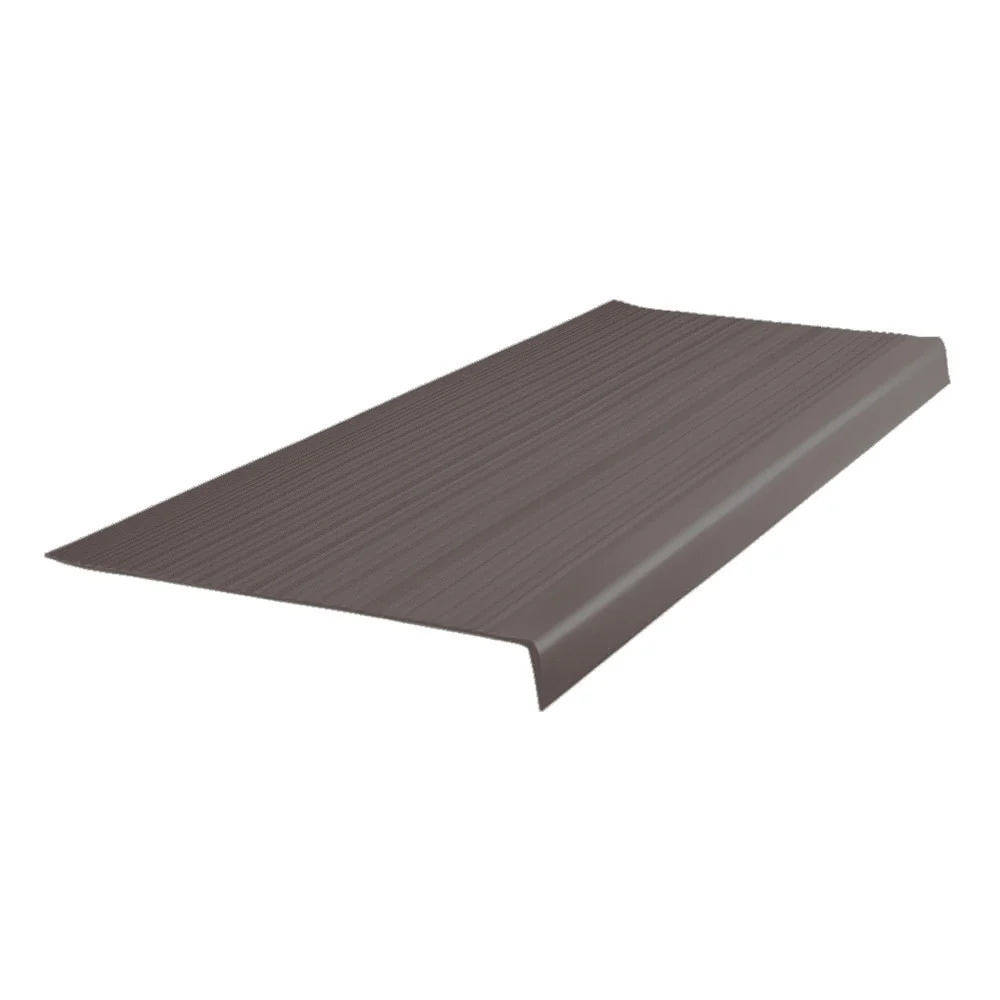 Flexco VT Series 12-in x 72-in Bark Vinyl Square-Edge Stair Tread