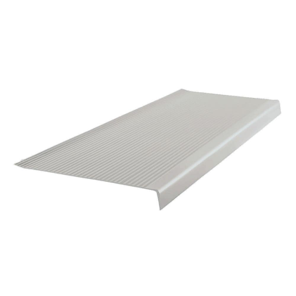 Flexco VT Series 12-in x 72-in Storm Gray Vinyl Square-Edge Stair Tread