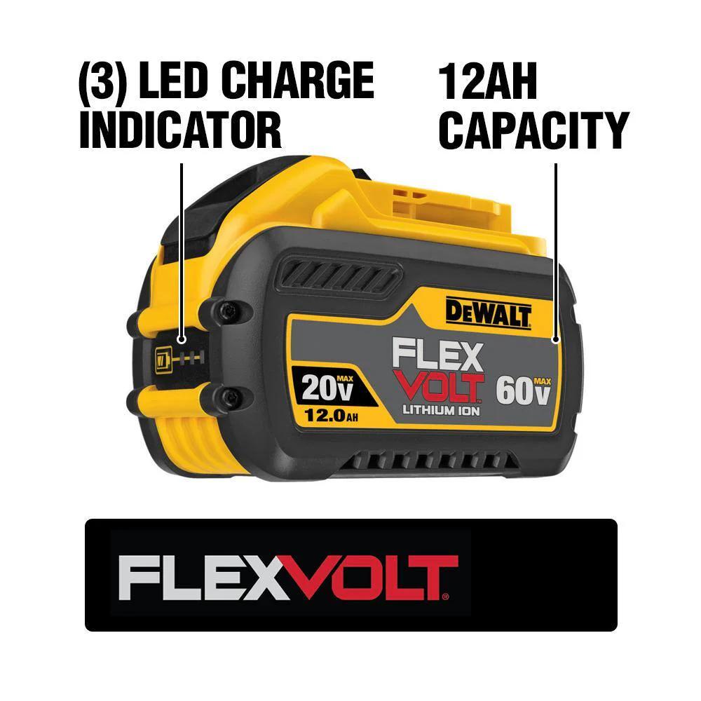 FLEXVOLT 20V/60V MAX Lithium-Ion 12.0Ah Battery (9-Pack) - Image 2