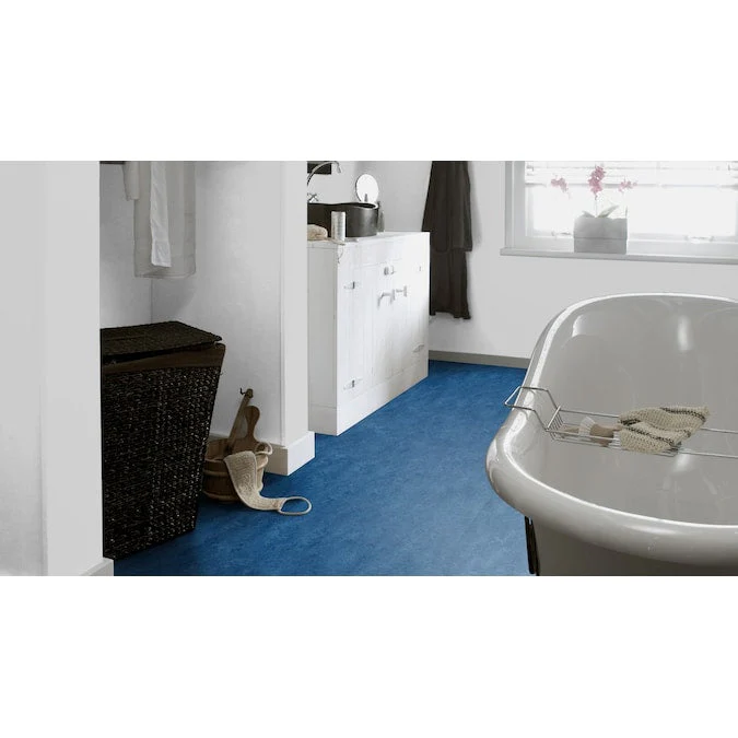 Forbo Flooring Systems Marmoleum Cinch Loc Seal Blue 10-mm T x 12-in W x 36-in L Waterproof Tile Look Laminate Flooring (20.34-sq ft / Carton) - Image 5