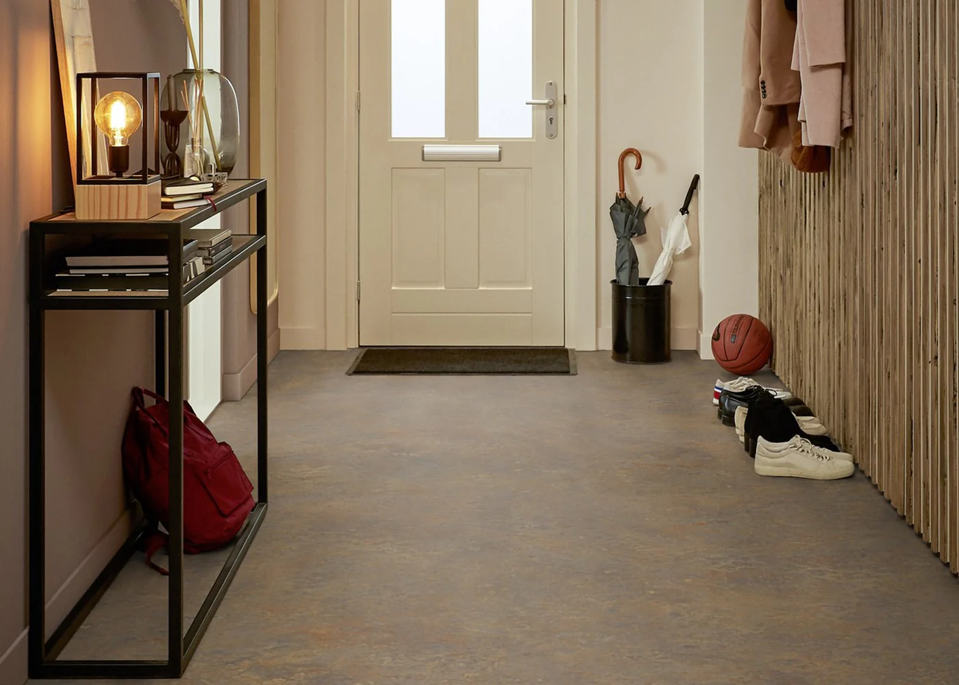 Forbo Flooring Systems Marmoleum Cinch Loc Seal Cork Tree 10-mm T x 12-in W x 36-in L Waterproof Tile Look Laminate Flooring (20.34-sq ft / Carton)