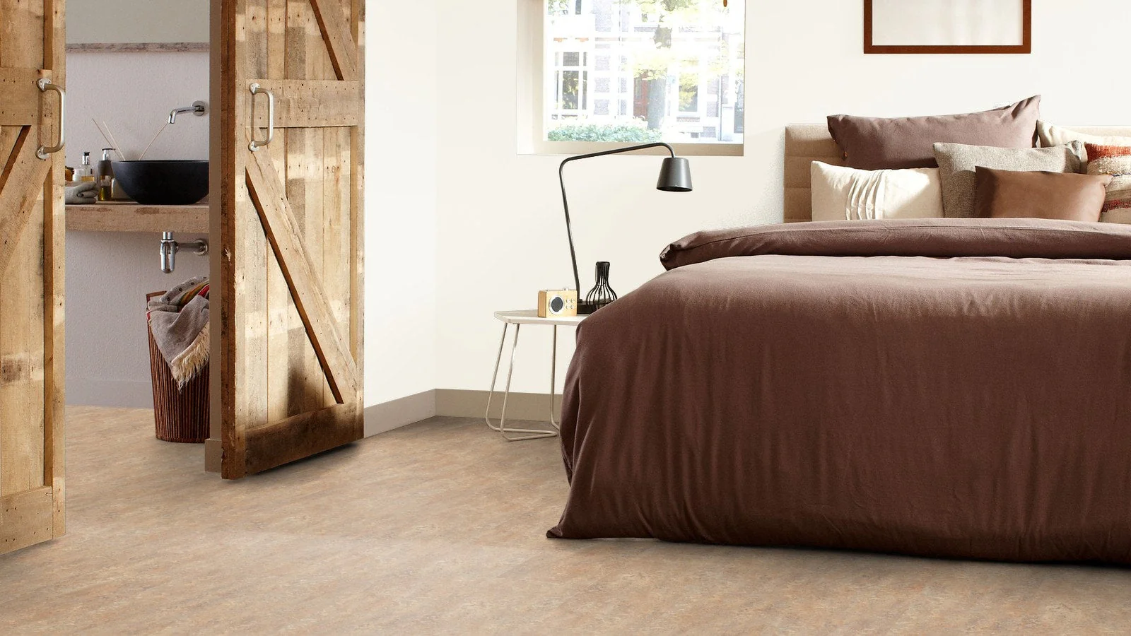 Forbo Flooring Systems Marmoleum Cinch Loc Seal Donkey Island 10-mm T x 12-in W x 36-in L Waterproof Tile Look Laminate Flooring (20.34-sq ft / Carton)