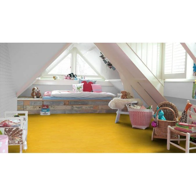 Forbo Flooring Systems Marmoleum Cinch Loc Seal Lemon Zest 10-mm T x 12-in W x 36-in L Waterproof Tile Look Laminate Flooring (20.34-sq ft / Carton) - Image 5