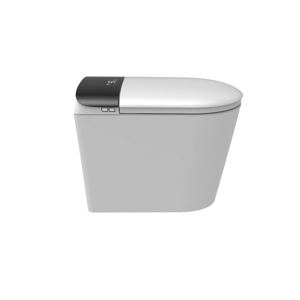 FORCLOVER Elongated Bidet Toilet with Auto Flush, Heated Seat, and Warm Air Dryer - White - Image 4