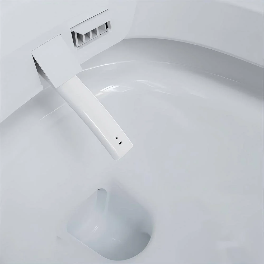 FORCLOVER Elongated Bidet Toilet with Auto Flush, Heated Seat, and Warm Air Dryer - White - Image 7
