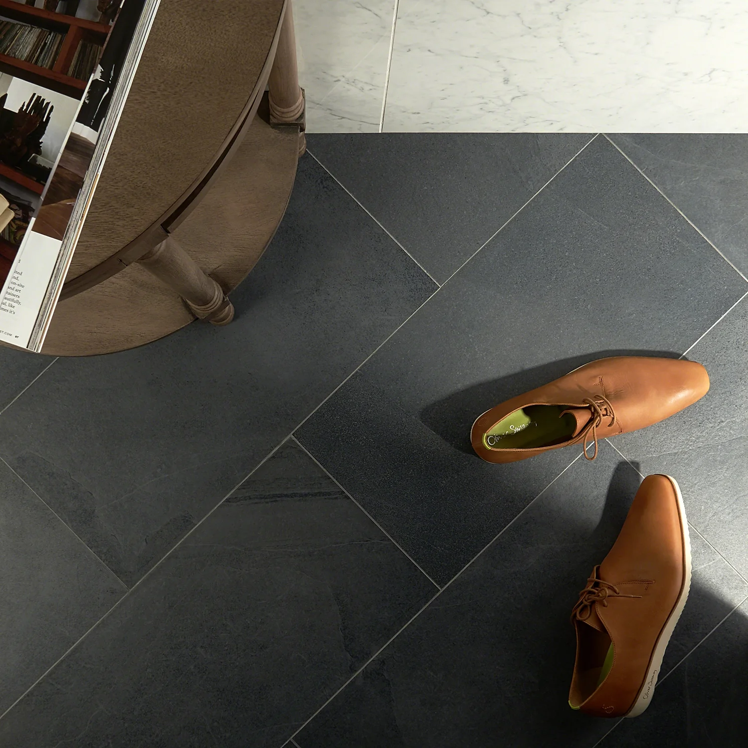 Fordham Nero Black Matte Porcelain Tile 12x24 - Durable Stone Look