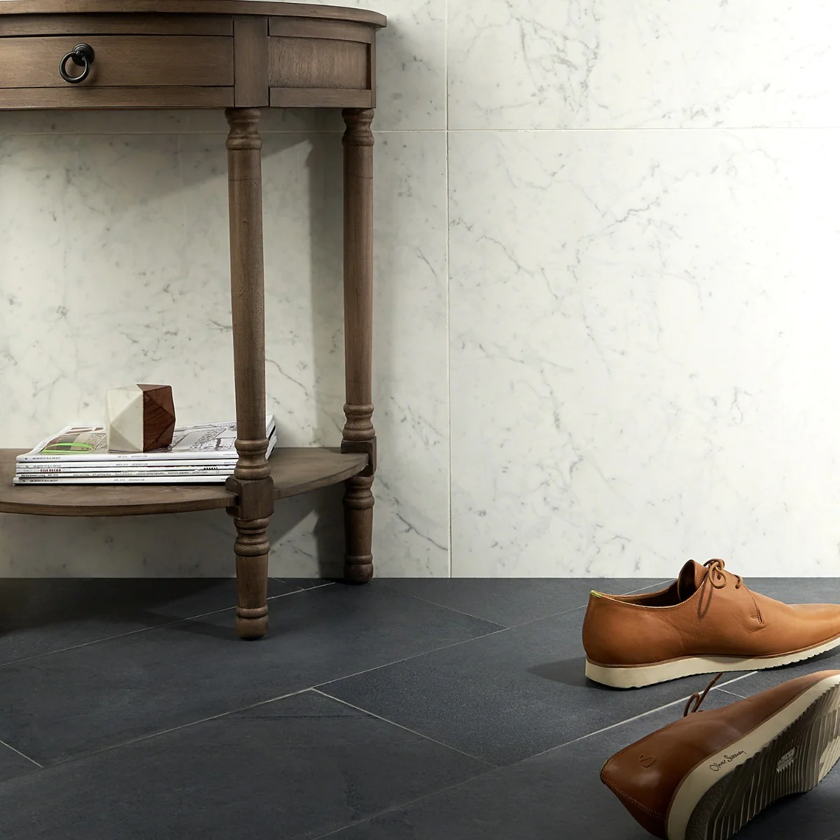 Fordham Nero Black Matte Porcelain Tile 12x24 - Durable Stone Look - Image 2