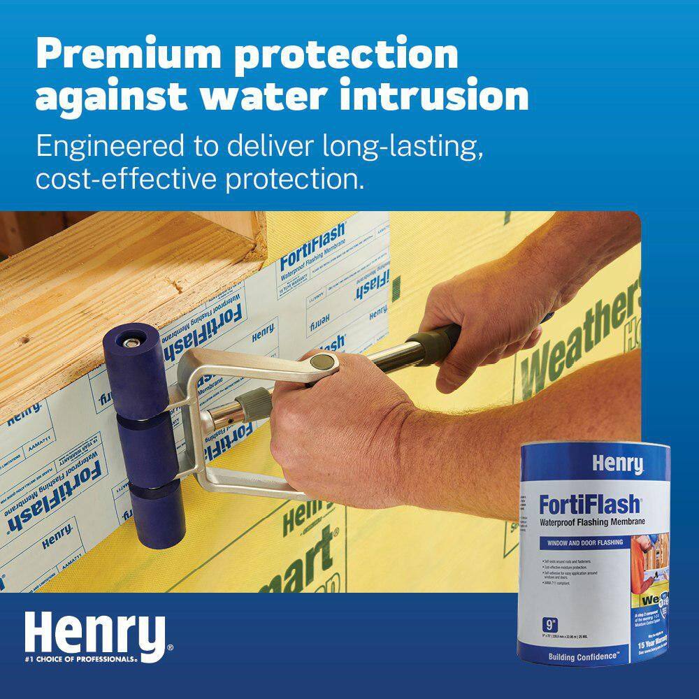 Fortifiber FortiFlash 25 Mil Self-Adhered Waterproof Flashing Membrane Roll, 9 in. x 75 ft. - Image 3