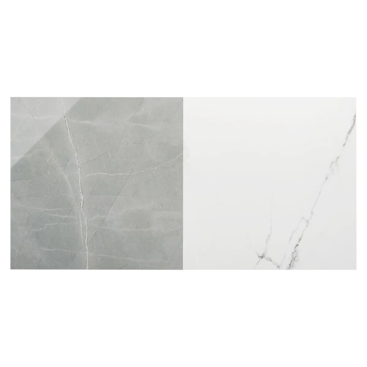 Fortunato Amani Gray and Calacatta White 12x12 Polished Porcelain Checkerboard Tile - Image 3
