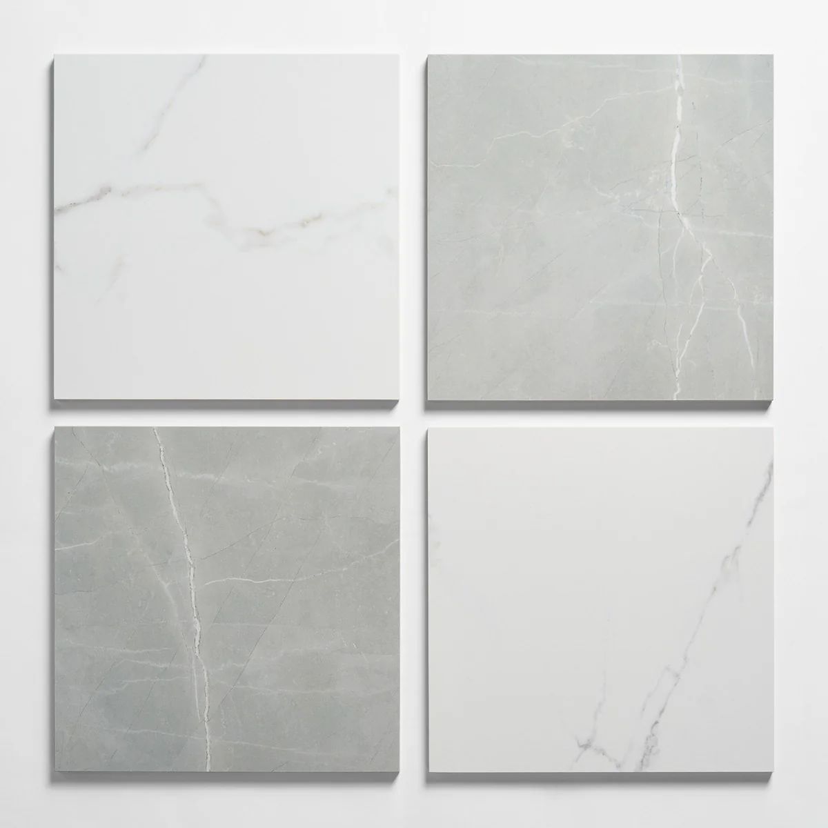 Fortunato Amani Gray and Calacatta White 12x12 Polished Porcelain Checkerboard Tile - Image 8