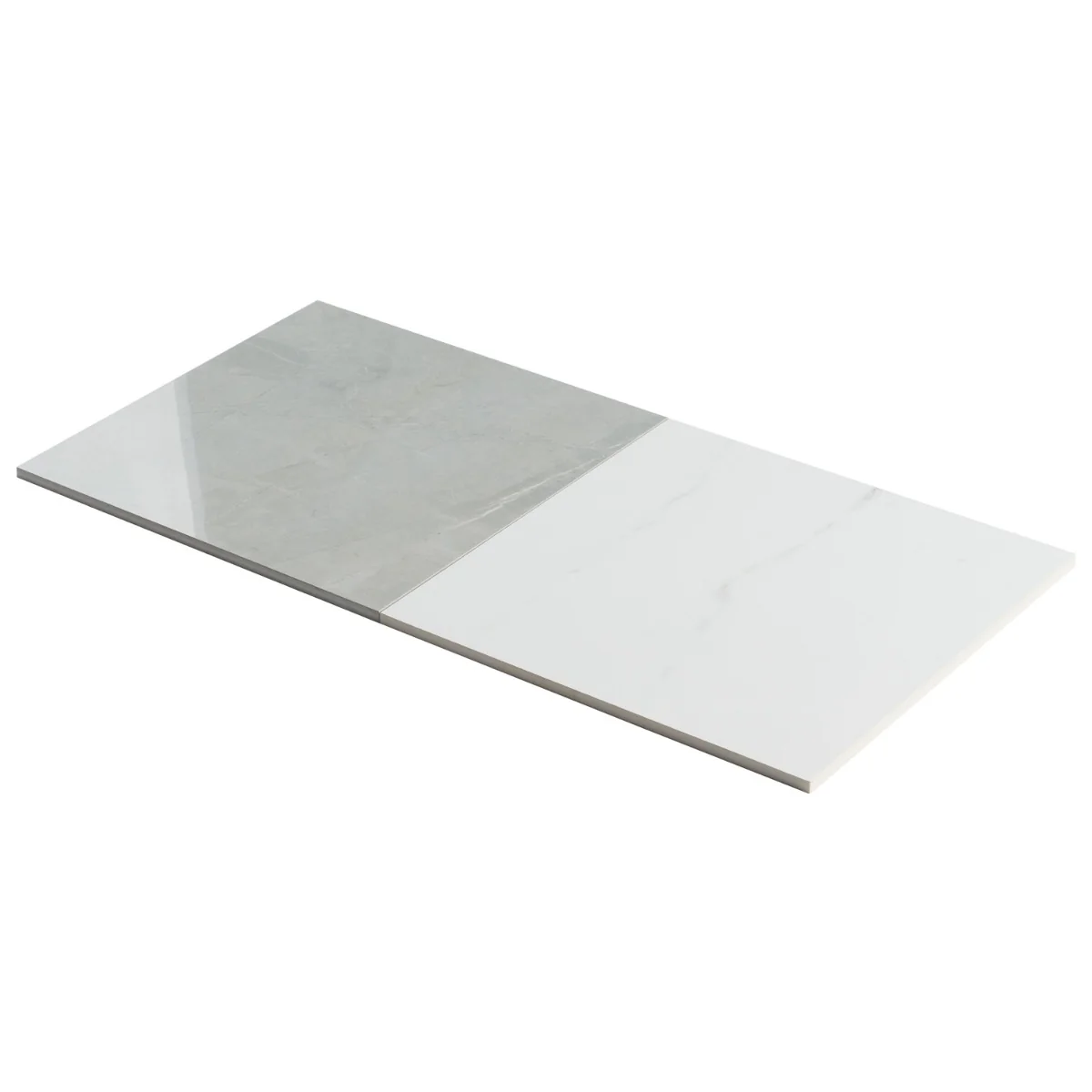 Fortunato Amani Gray and Calacatta White 12x12 Polished Porcelain Checkerboard Tile - Image 9
